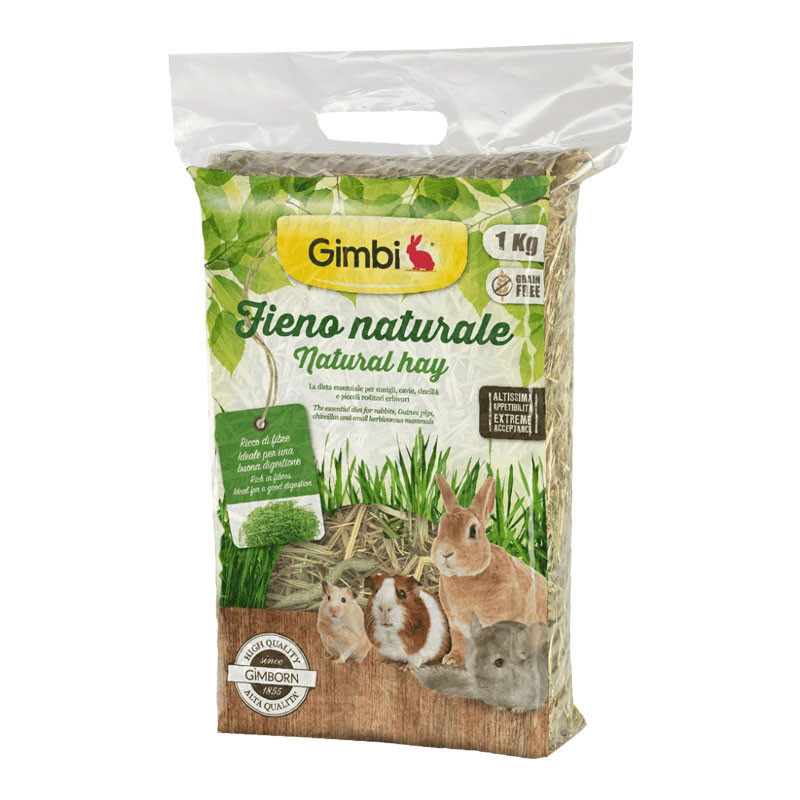 یونجه طبیعی جوندگان جیمبی مدل Natural Hay وزن 1 کیلوگرم
