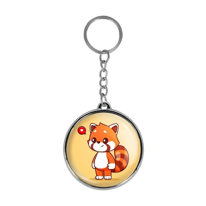 جاکلیدی خندالو طرح حیوانات بامزه پاندای قرمز مدل دوطرفه کد 2970729708