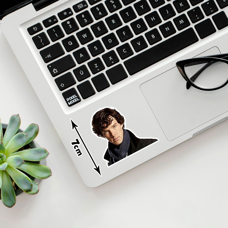 استیکر لپ تاپ پیکسل میکسل مدل سریال شرلوک هلمز مجموعه 6 عددی