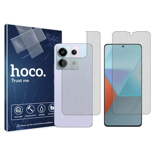 محافظ صفحه نمایش مات هوکو مدل HyMTT مناسب برای گوشی موبایل شیائومی Redmi Note 13 Pro به همراه محافظ پشت گوشی
