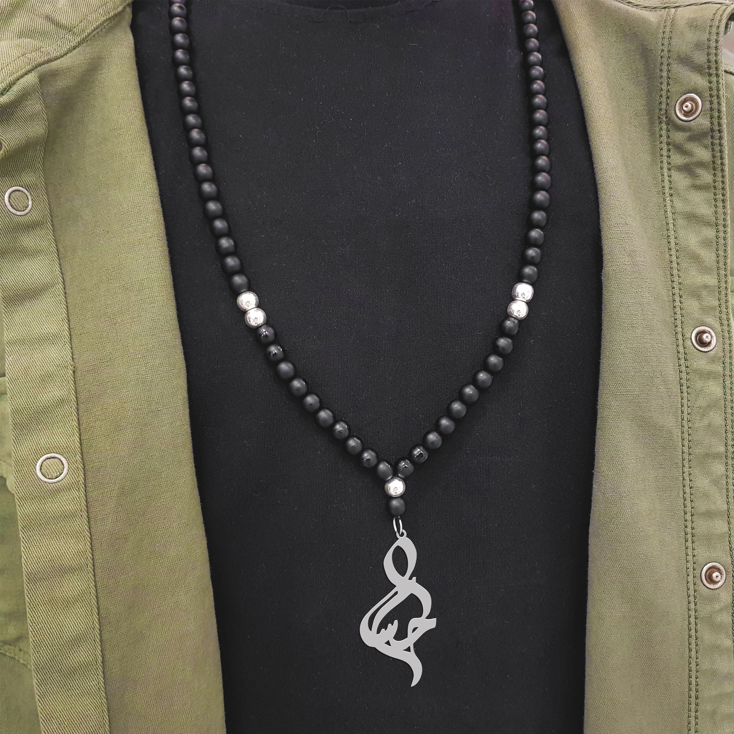 گردنبند نقره مردانه ترمه ۱ مدل حسام کد ma 1498 گردنبند نقره مردانه ترمه ۱ مدل حسام کد ma 1498