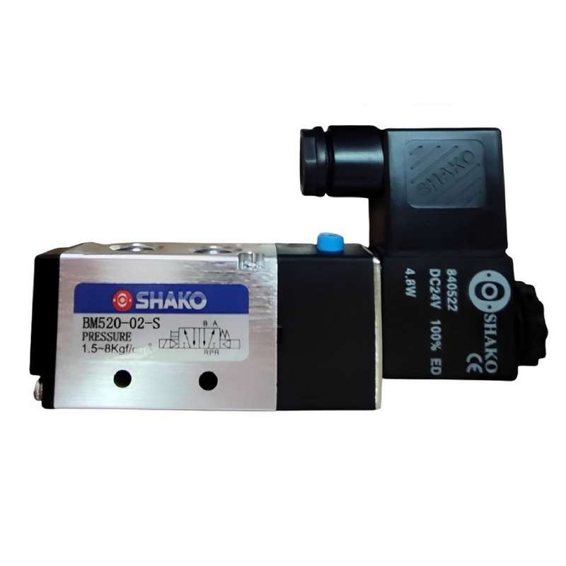 شیر برقی پنوماتیک بادی شاکو مدل Shako BM520-02-S 5-2-1/4 24V