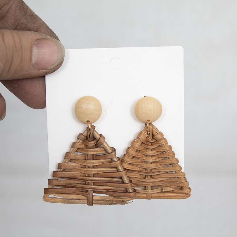 گوشواره زنانه مدل حصیری کد 001