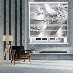 پرده زبرا زیو مدل سیلوئت 3D1496 سایز 150x150 سانتی متر