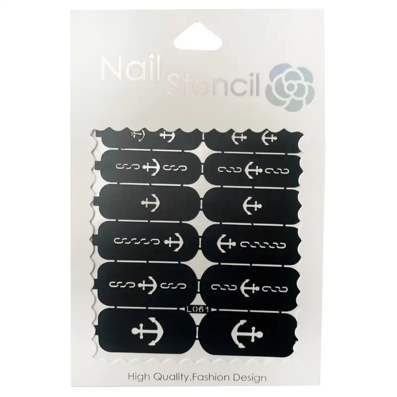 شابلون طراحی ناخن نیل استنسیل مدل L061