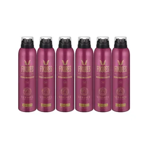 اسپری خوشبو کننده بدن زنانه فیکورس مدل ersace crystal Noir حجم 200 میلی لیتر مجموعه 6 عددی