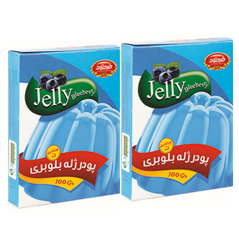 پودر ژله بلوبری فرحزاد - 100 گرم بسته 2 عددی