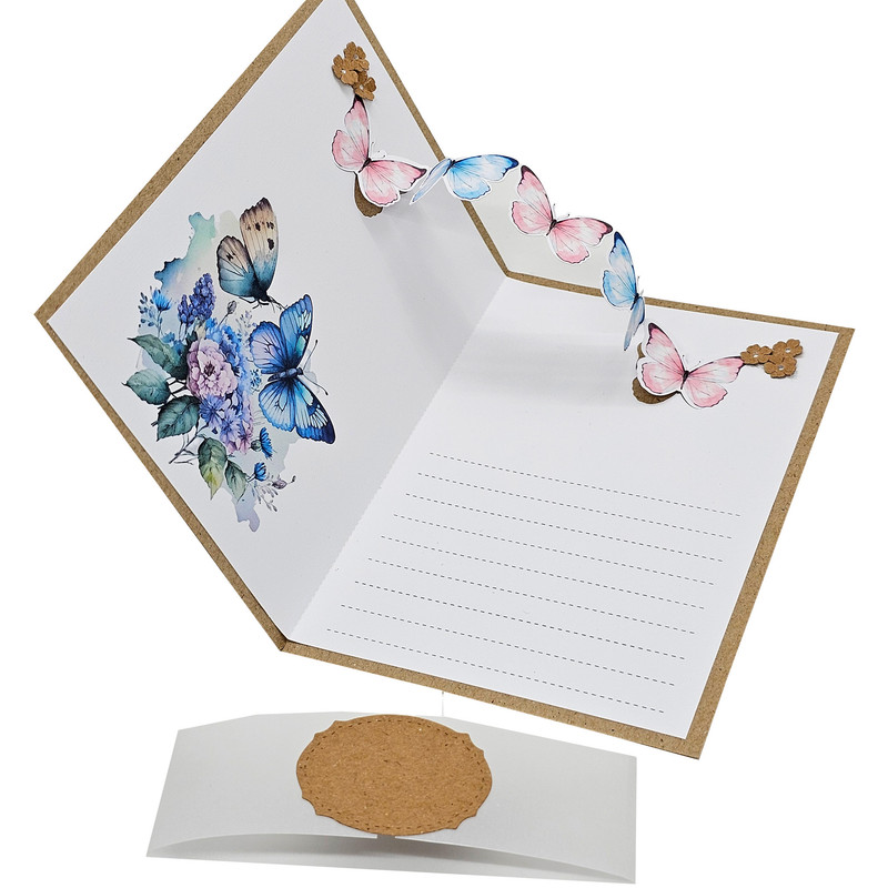 کارت پستال مدل Butterfly طرح سه بعدی