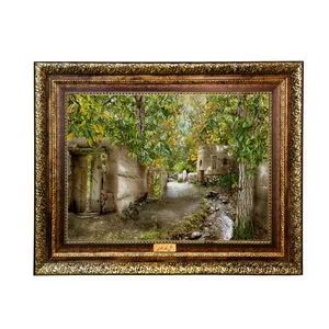 تابلو فرش ماشینی نقش نگار رضوی طرح کوچه باغ کد 1882KH
