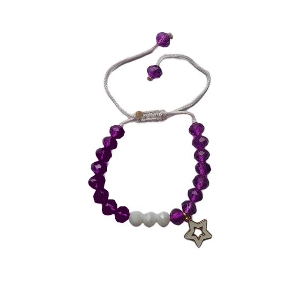 دستبند زنانه مدل کریستالی طرح ستاره کد HC396