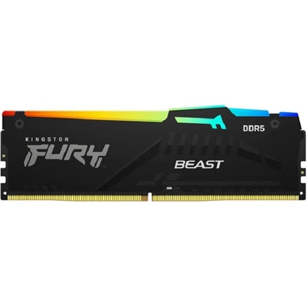 رم کامپیوتر DDR5 تک کاناله 5200 مگاهرتز CL40 کینگستون مدل Beast RGB Black ظرفیت 32 گیگابایت