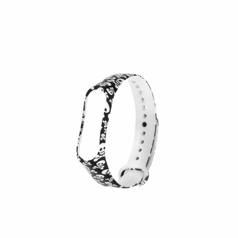 بند طرح اسکلت مدل S01 مناسب برای مچ بند هوشمند شیائومی Mi Band 3 /Mi Band 4