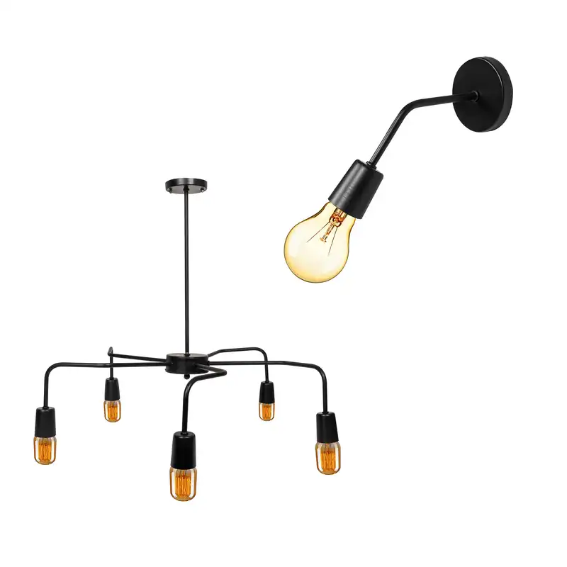 لوستر و چراغ دیواری مدل S66 مجموعه 2 عددی