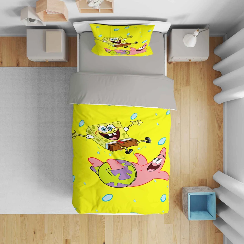 سرویس روتختی مدل باب اسفنجی 5279 تک نفره 5 تکه