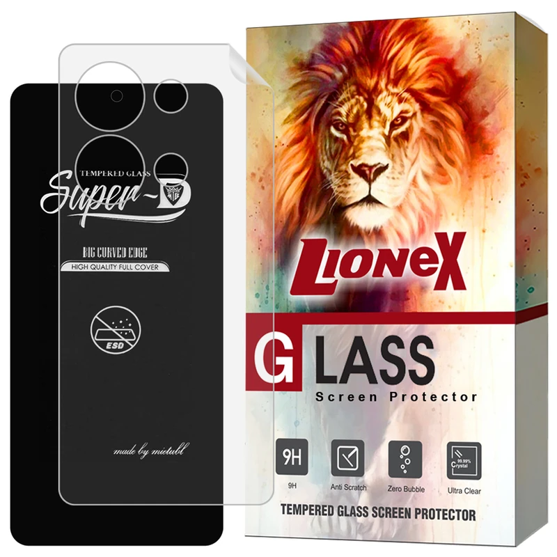 محافظ صفحه نمایش لایونکس مدل SUNL مناسب برای گوشی موبایل شیائومی Redmi Note 13 Pro 5G / Poco X6 5G به همراه محافظ پشت گوشی