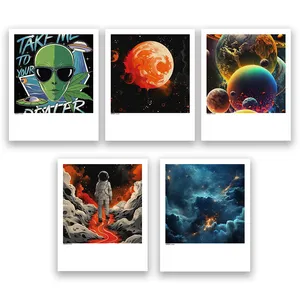 آویز تزیینی عرش مدل فانتزی فضا و کهکشان کد Asa694 مجموعه پنج عددی