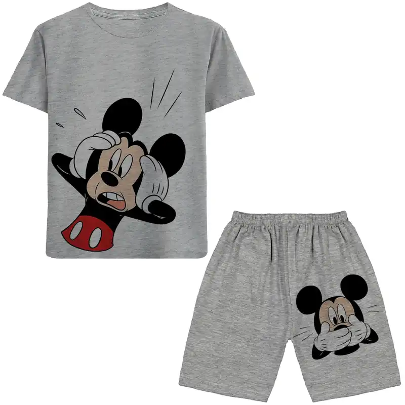 ست تی شرت و شلوارک پسرانه مدل میکی موس A43