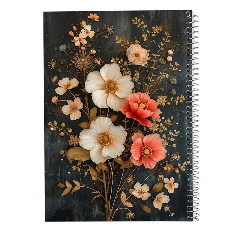 دفتر ژورنال نویسی 50 برگ مدوپد مدل نقطه ای طرح گل کد DF15909