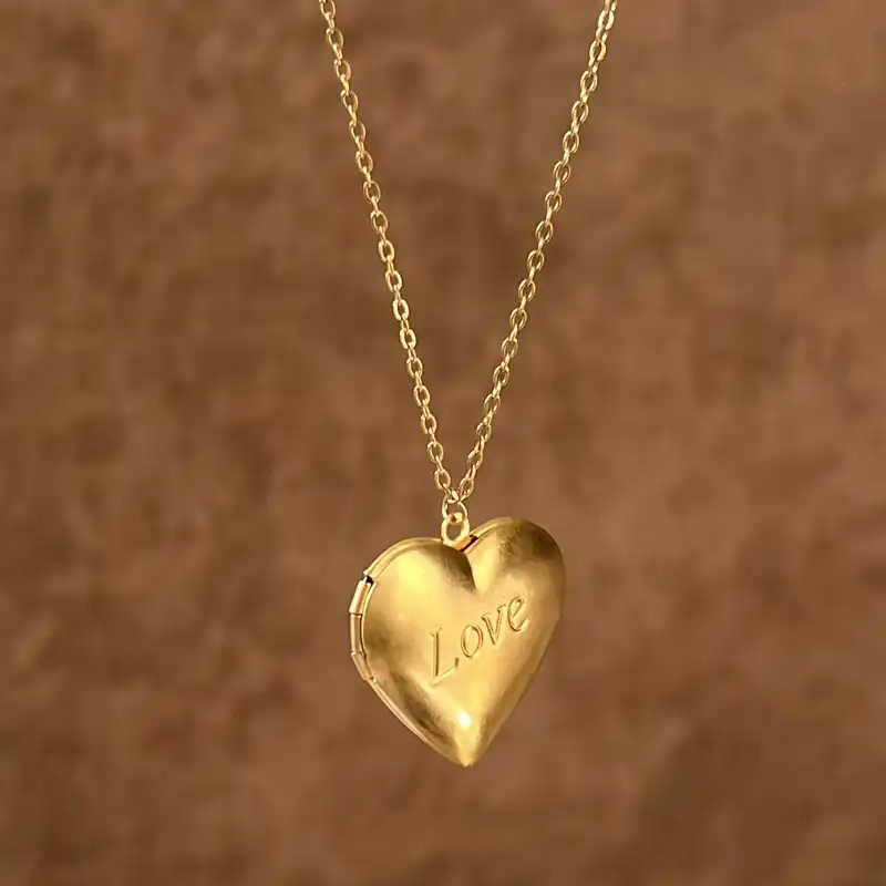 گردنبند زنانه مدل قاب عکس جادویی طرح لاکت قلب 443