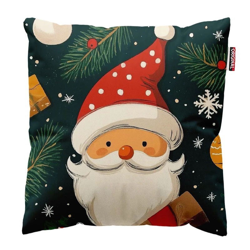 کوسن پاد آفرین طرح بابانوئل کریسمس کد 2672 سایز 30*30 سانتی متر