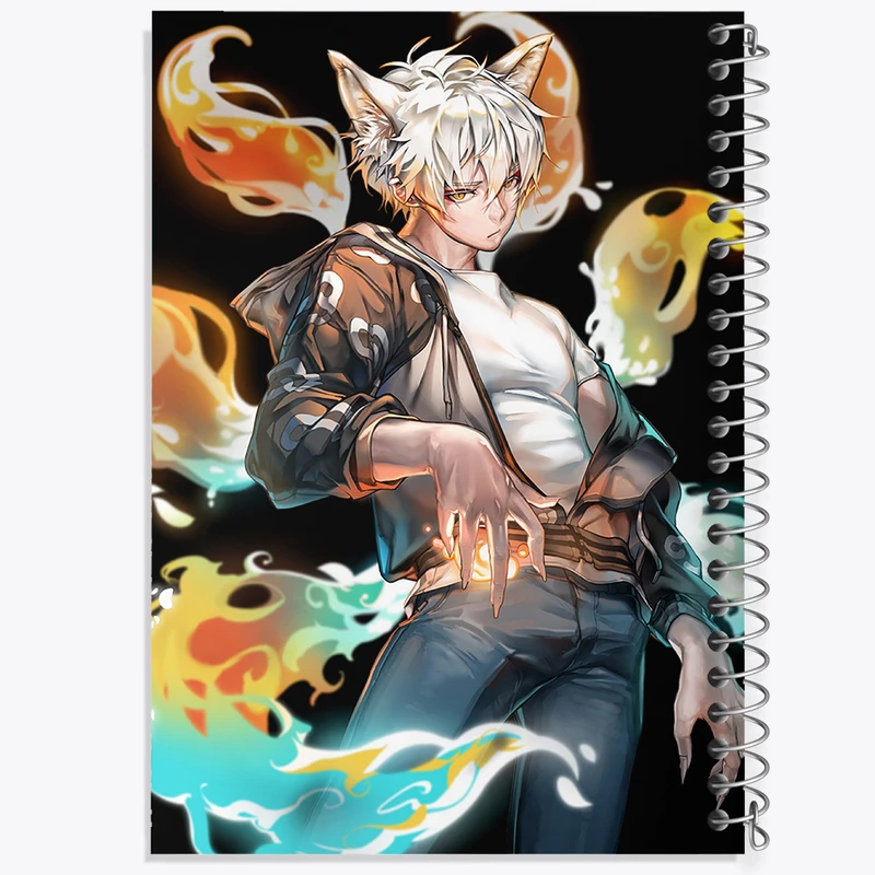 دفتر شطرنجی 50 برگ خندالو مدل پارک انیمه خدای دبیرستان کد 34923