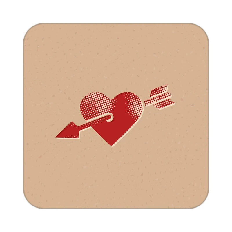 زیر لیوانی کاکتی طرح عاشقانه مدل mp36424