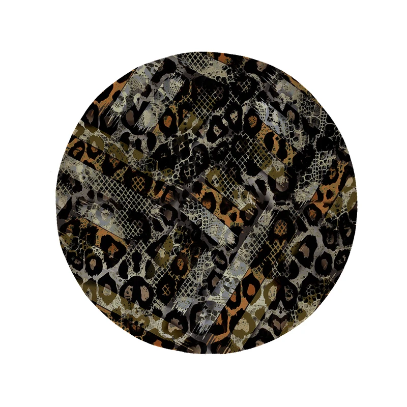 پادری مدل دایره طرح پوست ماری کد 5354 سایز 90 × 90 سانتی متر 