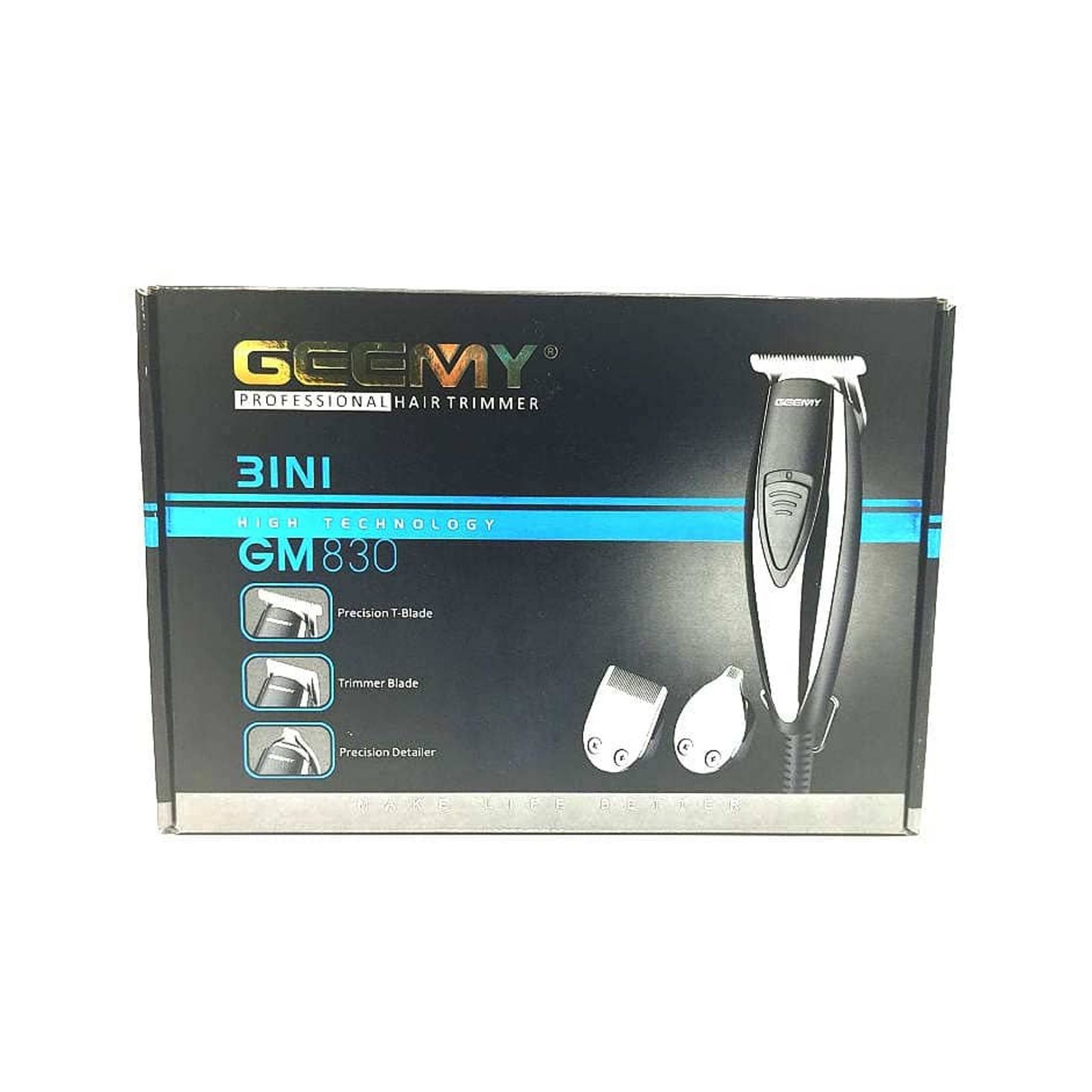 ماشین اصلاح موی سر و صورت و بدن جیمی مدل GM-830، اصلاح به صورت خط زن، قابلیت تنظیم سرعت، منبع انرژی با آداپتور برق، تکنولوژی اصلاح به صورت برش مستقیم، اندازه اصلاح 0.2 میلی‌متر، به‌همراه برس تمیزکننده -  - 8