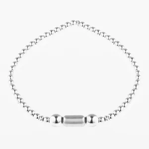 دستبند نقره زنانه گالری عزیزی طرح مینیمال مدل 15093