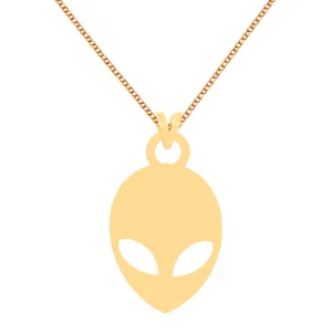 گردنبند طلا 18 عیار زنانه کرابو طرح آدم فضایی مدل Kr71807