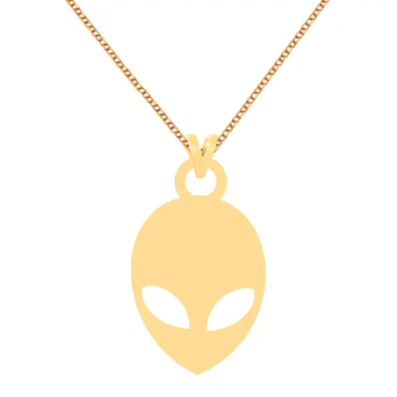 گردنبند طلا 18 عیار زنانه کرابو طرح آدم فضایی مدل Kr71807