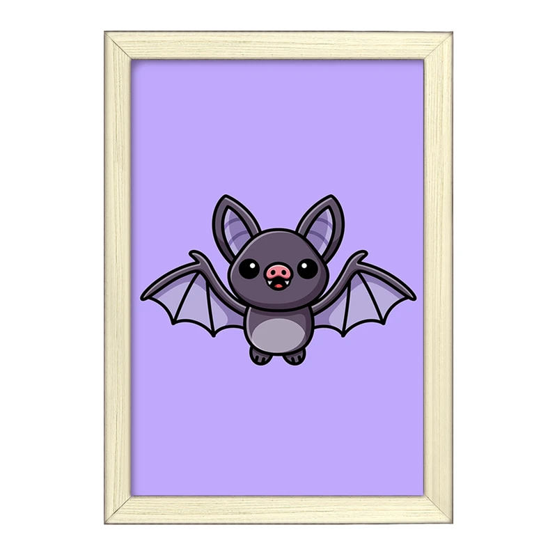 تابلو خندالو طرح حیوانات بامزه خفاش کد 28189