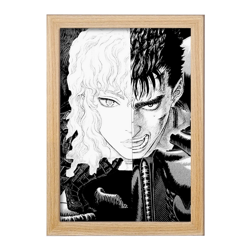 تابلو خندالو مدل گاتس و گریفیث انیمه برزرک Berserk  کد 12874