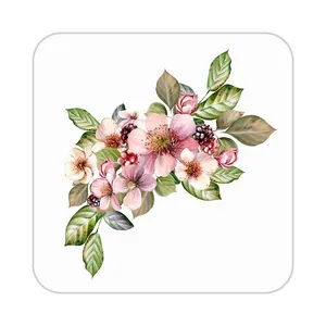 زیر لیوانی کاکتی طرح گل مدل mp19534