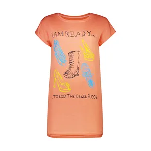 تی شرت لانگ آستین کوتاه زنانه مدل کفش کد GOLB رنگ گلبهی