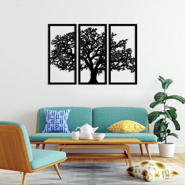 استیکر دیواری طرح درخت مجموعه 3 عددی