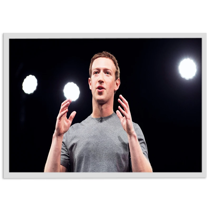 تابلو نوری بکلیت مدل طرح مارک زاکربرگ Mark Zuckerberg مدل لایت باکس W-s1943