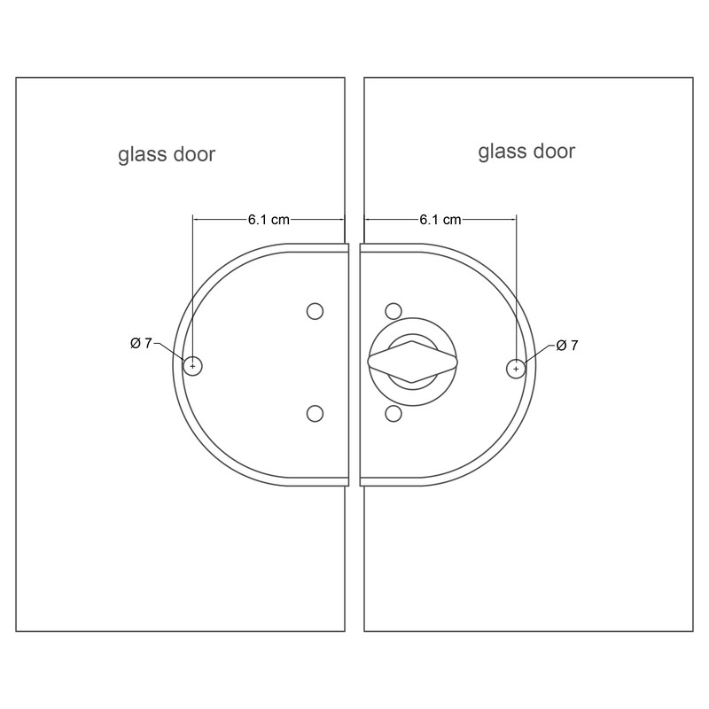 قفل در سکوریت هاربین مدل کمری دو لنگه