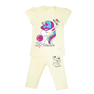 ست تی شرت و شلوارک دخترانه مدل unicorn