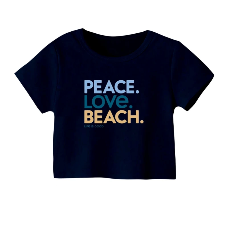 کراپ‌ تی‌شرت آستین کوتاه زنانه مدل نوشته کد 05