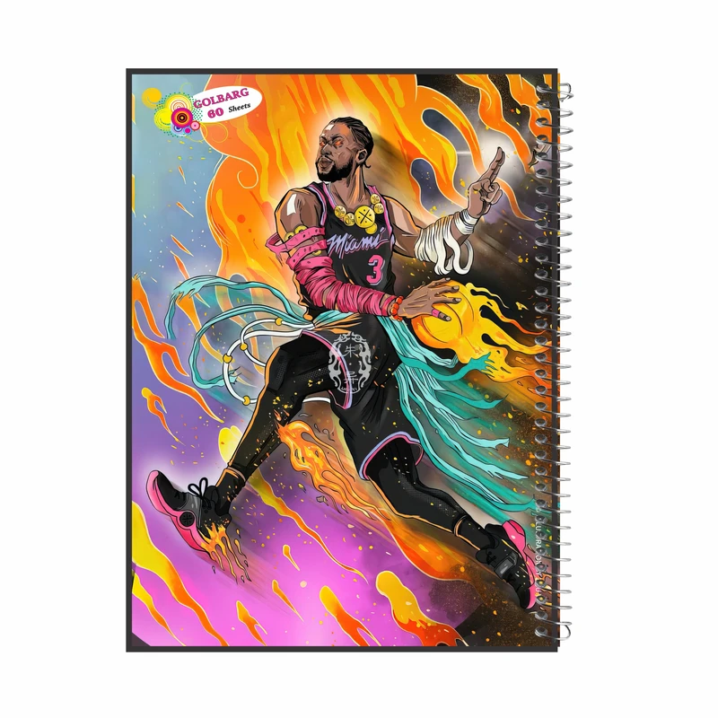 دفتر مشق 60 برگ گلبرگ  طرح ورزشی بسکتبال کد 601802