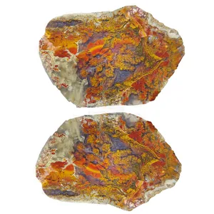 سنگ راف عقیق مدل شجر پاییزی کد 100M مجموعه 2 عددی