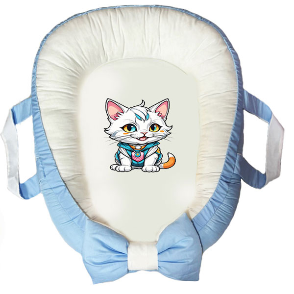 سرویس خواب سه تکه نوزاد ناریکو مدل گارد محافظ دار طرح کربه کد 0353