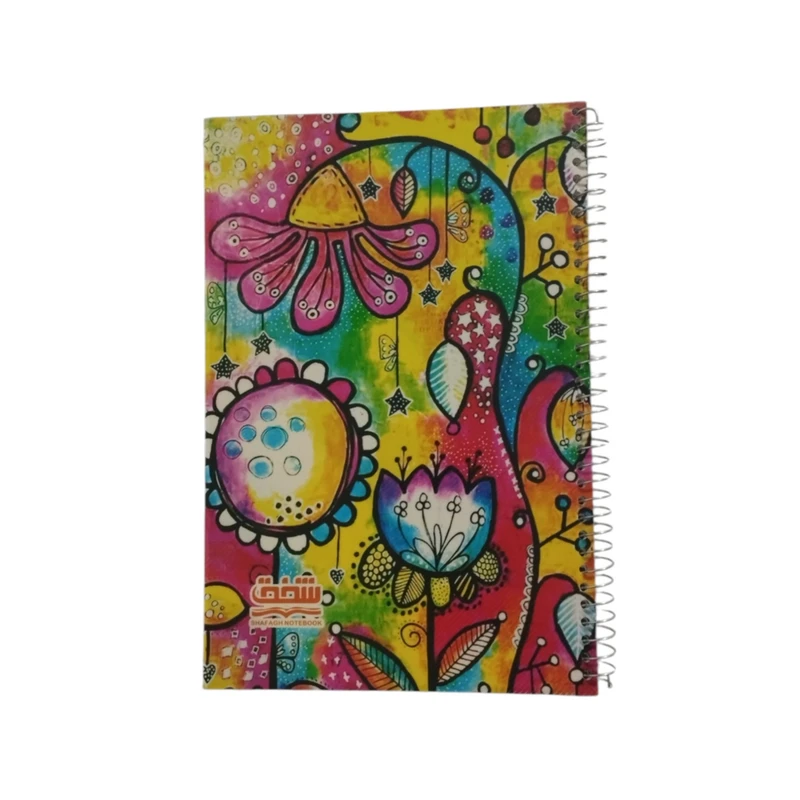 دفتر تمرین 100 برگ شفق مدل گل