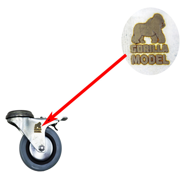چرخ گردان مدل ترمز دار  گوریلا کد YPT-ALENKHOR-GARDAN-75MM