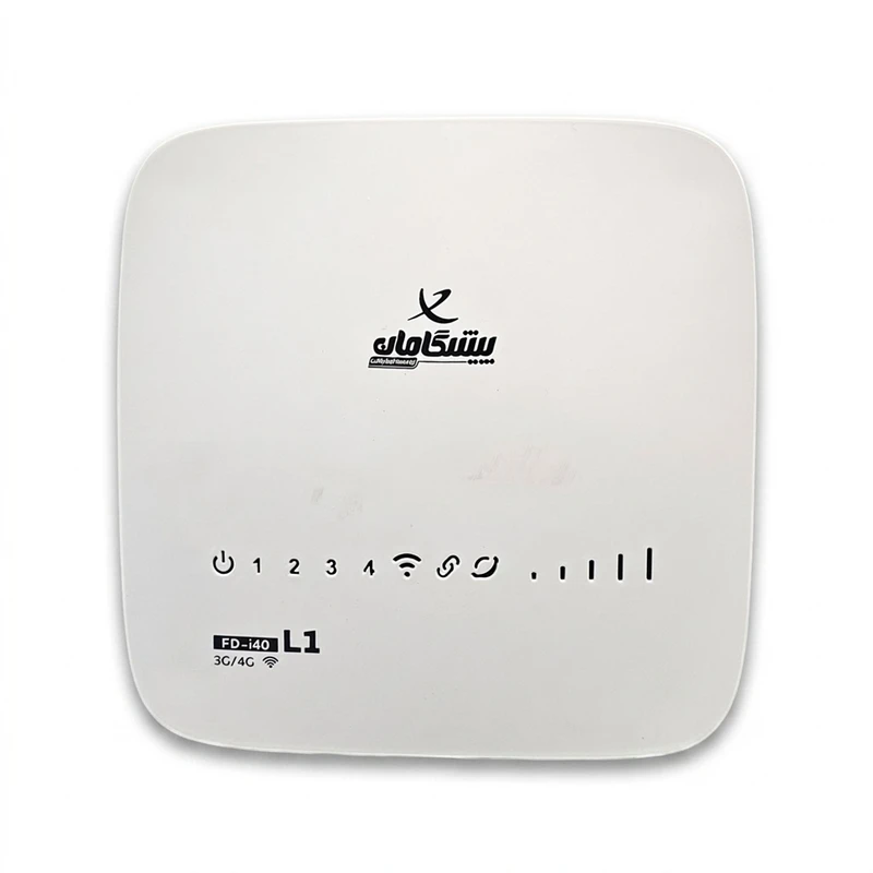 مودم روتر 4G پیشگامان مدل FD-i40 L1 به‌همراه سیم‌کارت و بسته اینترنت 300 گیگابایتی 3 ماهه، با پشتیبانی از وای‌فای برای 32 کاربر و آنتن داخلی
