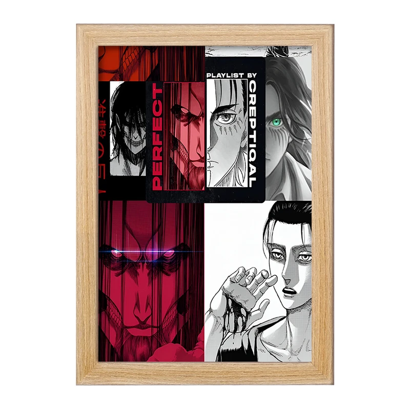 تابلو خندالو مدل انیمه اتک آن تایتان کد F4736