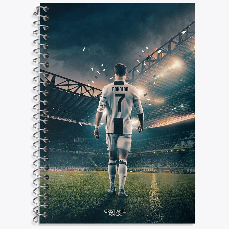 دفتر زبان 50 برگ خندالو مدل سه خط طرح کریستیانو رونالدو کد N50