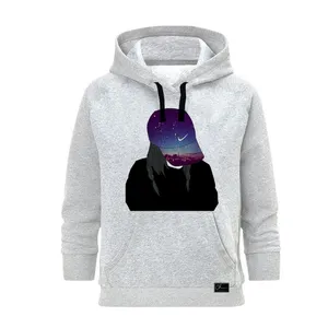 هودی زنانه مدل کلاه فضایی کد J166 رنگ طوسی