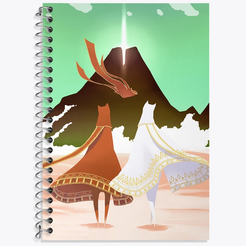 دفتر زبان 50 برگ خندالو مدل سه خط طرح بازی جورنی (Journey) کد 35599